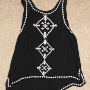 black and white boho shirt